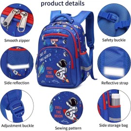 Cusangel Mochila escolar Cusangel 98653 color azul diseño astronauta