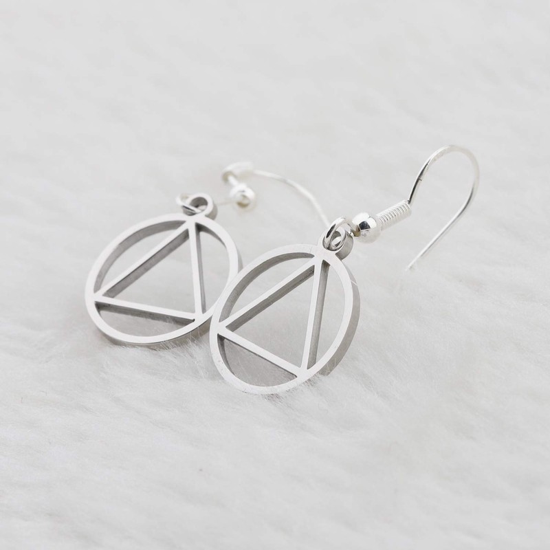 AA Gift Sobriety Earring Recovery Jewelry Alcoholics Anonymous Gifts (earring)