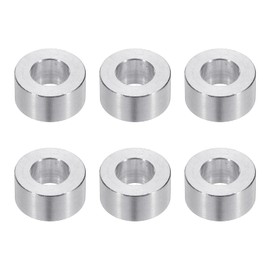 PATIKIL M10 Aluminum Spacers, 6pcs 3/8" x 3/4" Round Metal Spacers for 3/8 or M10 Screw Bolts, Unthreaded Standoff Bushing 3/8"L, 10.5x20x10mm