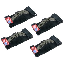 Savadicar 4 x Roll Bar Grab Handles with USA Flag, Grip Handle for Jeep Wrangler CJ YJ TJ JK JKU JL JLU & Gladiator JT 1955-2022, Interior Accessories, ArmyGreen