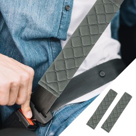 RGOAANC 2PCS Seat Belt Cover Pad, Seatbelt Cushion, Seat Belt Protector Helps Protect You Neck and Shoulder, Universal Car Accessories Seat Belt Shoulder Strap Covers Harness Pad for Car/Bag (Gray)