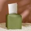 OLETHA Cube Box Facial Tissue Holder, Green