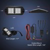 Nilight RGB LED Rock Lights Kit 4 PCS 18LED Wide
