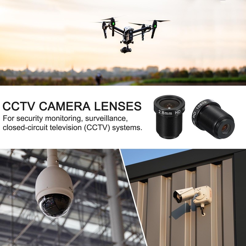 PATIKIL 2.8mm CCTV Camera Lens, F2.5 FPV Security Camera Lens