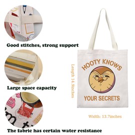 Owl House Movie Inspired Tote Bag Owl Hooty Fans Gift Hooty Cartoon Character Lover Gift Hooty Knows Your Secrets Canvas Bag (Hooty Tote)