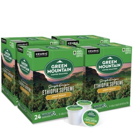 Green Mountain Coffee Roasters Ethiopia Supreme, Single-Serve Keurig K-Cup Pods, Light Roast Coffee, 96 Count