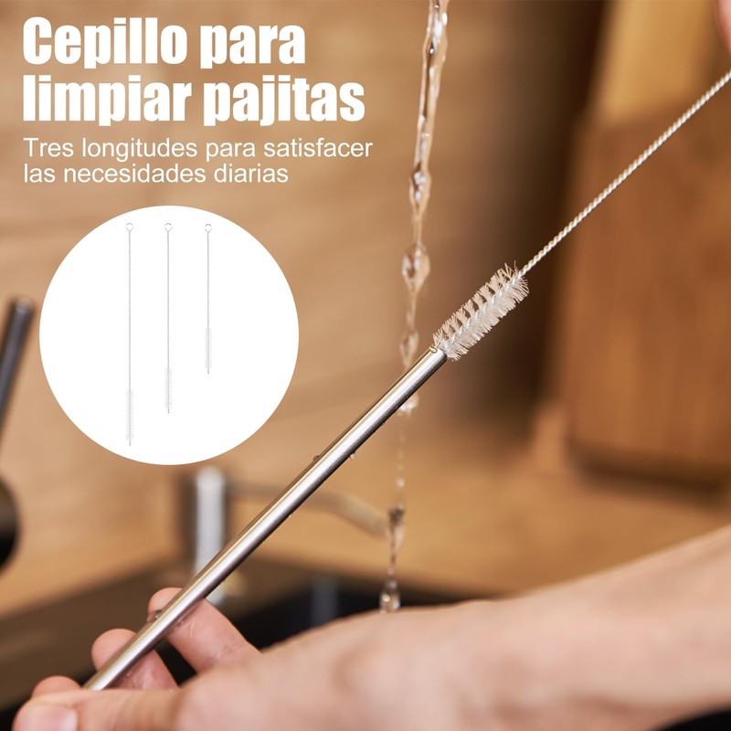 11 Piezas Cepillo para Lavar Popotes, Cepillo para Botellas con