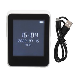 MP3 Player Multifunctional Recording Alarm Clock HD Screen Portable Lossless Sound Music Player with FM Radio for Sports Daily White