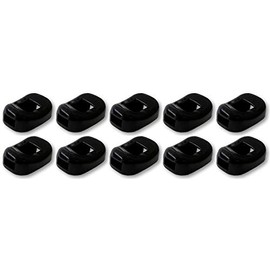 Fukui Craft Commercial Chopsticks Rest, Bean Shape, Multipurpose Chopstick Rest, Black, Pack of 10