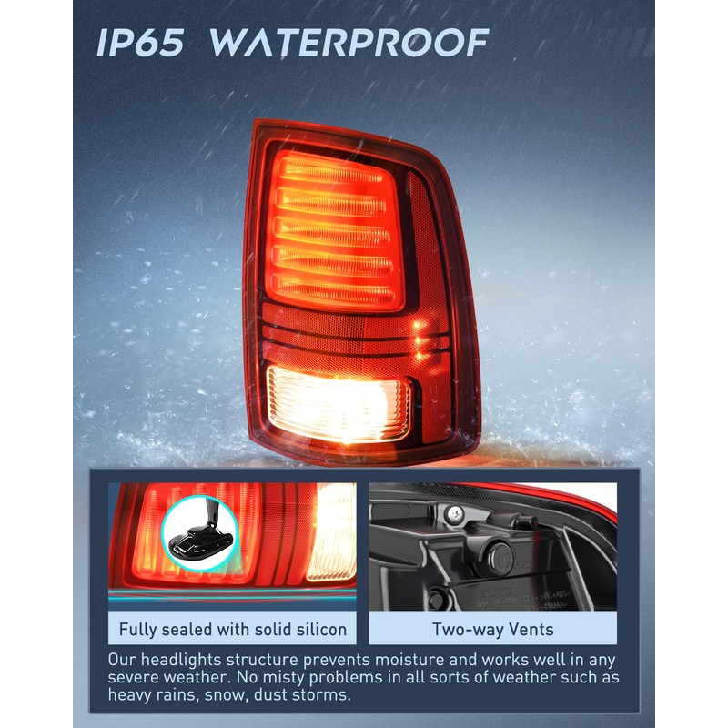 Nilight Taillight Assembly Compatible with 2013 2014 2015 2016 2017