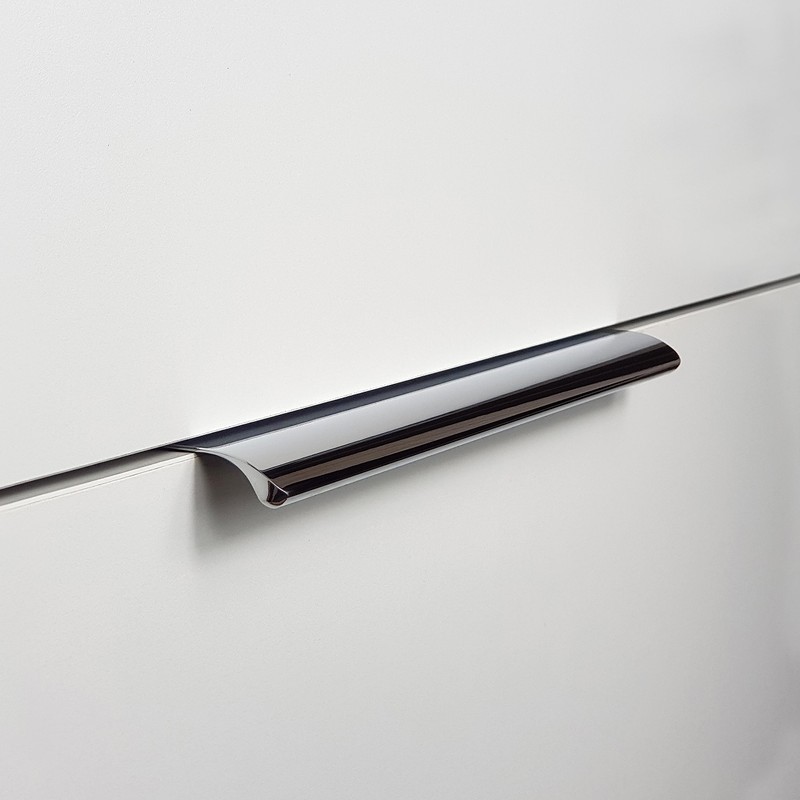 M4TEC Concealed Finger Pull Handles Metal Edge Design Modern Kitchen