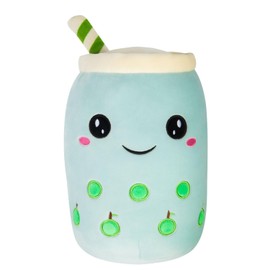 VFM - Boba Tea Soft Toy White Bubble Tea Plush Pillow, Cute Soft Stuffed Toy Plush Toy Cute Stuffed Plushie, Gifts for Birthday, Valentine's Day Christmas- 1 X Apple 15cm