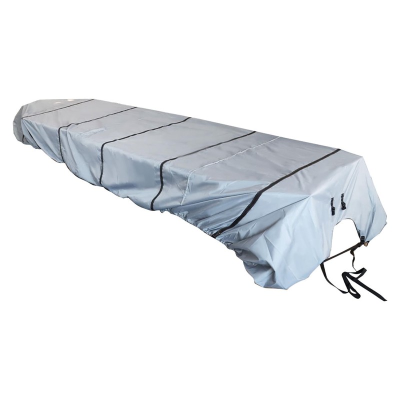 munirater 12FT 210D Grey Boat Cover Heavy Duty Trailerable Replacement