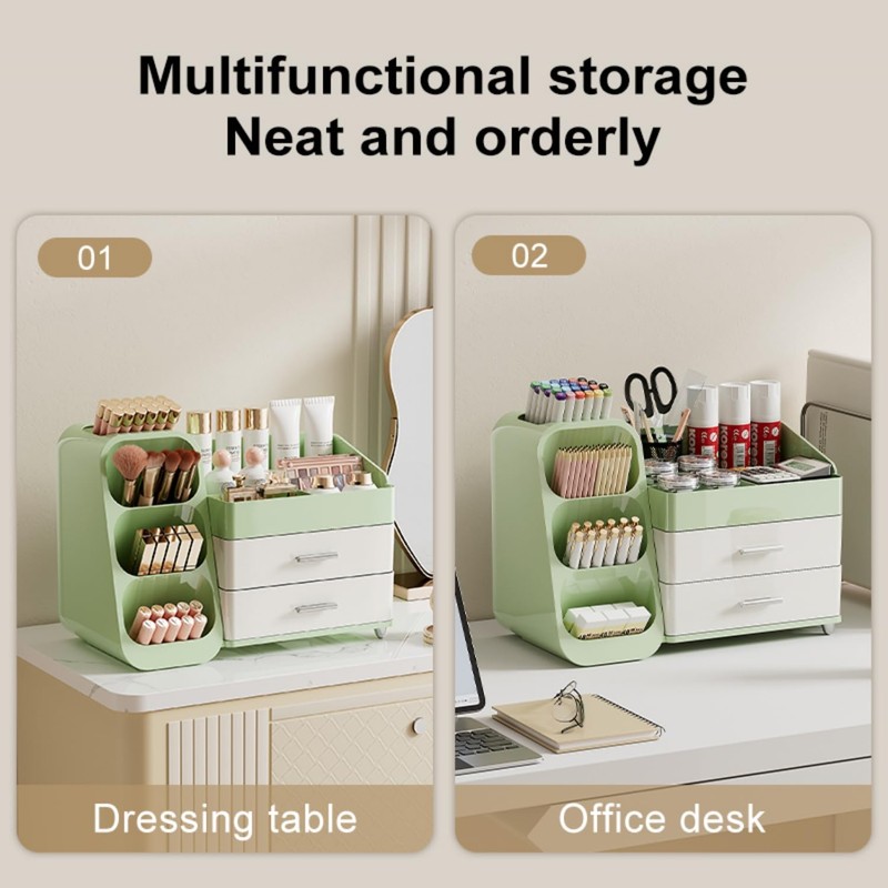 Booklov Makeup Organizer for Vanity, Large Capacity Cosmetic Display Case