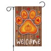 Wodison Dog Paw Fall Garden Flag 12x18 Double Sided Leaves