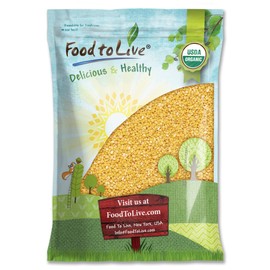 Food to Live Organic Yellow Mung Dal, 10 Pounds – Non-GMO, Peeled Split Mung Beans (Moong Dal). Ayurvedic Food. Easy to Cook. High in Dietary Fiber, Protein, Iron. Great for Soup, Kitchari, Curries