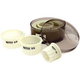 MATFER Exoglass Round 7 Grooved Pastry Cutter Set