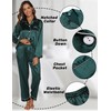 GAESHOW Womens Pajamas Set Silk Long Sleeve Sleepwear Button Down