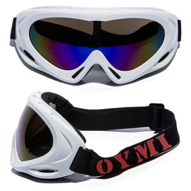 OYMI Professional Ski Goggles UV400 Protection Windproof Dustproof Snow Goggles Motorcycle Bicycle Goggles Airsoft Goggles Outdoor Sports Protective Goggles Safety Glasses (White)