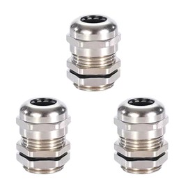 3Pcs M25 Cable Gland, Metal Cable Glands Joints, Waterproof Adjustable Cable Connector for 13-18mm Dia Cable Range