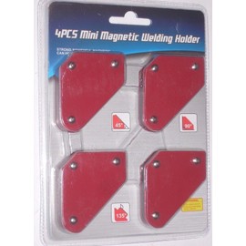 4pc Welding Arrow Magnet Set Mini Weld Holder Up to 9 LB at 45, 90 or 135 Deg