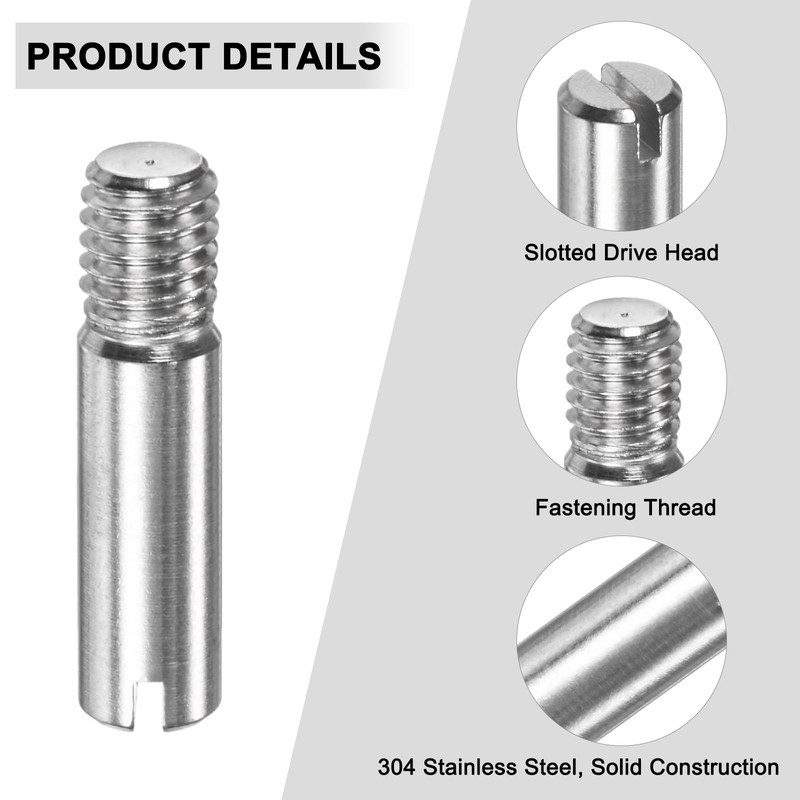 M METERXITY 20-Pack M6 x 25mm Slotted Cylindrical Pin Dowel,
