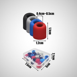 16 Pieces Memory Foam Ear Caps with 1 Storage Box, Replacement Earplugs, Soundproof Cover for Headphones, Noise Cancelling Headphone Headphones, In-Ear Ear Caps