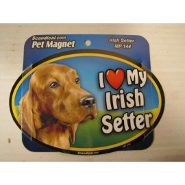 I Love My Irish Setter Laminated Car Pet Magnet 4" x 6" Scandical