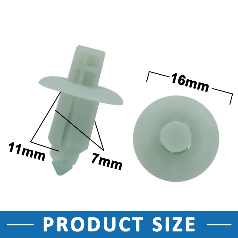 A ABSOPRO 7 mm Hole Diameter Plastic Rivet Fixing Clips