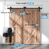ZEKOO 5 FT Bypass Barn Door Hardware Kit, Single Track,
