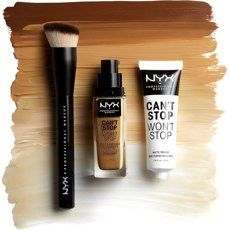 NYX - Brocha de maquillaje profesional con texto en inglés