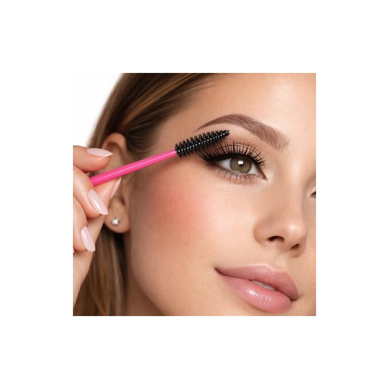 50 Pcs Disposable Mascara Wands, Eyelash & Eyebrow Spoolie Makeup