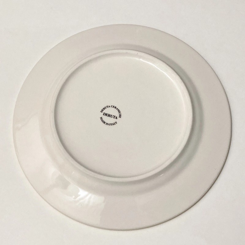 Deruta Ceramiche Italy DER56 Hand Painted Rooster Script 9" Salad