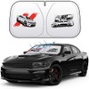 Car Windshield Sun Shade with Unique Logo Compatible for Dodge