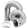 4-Inch Dryer Vent Hose 14FT, Flexible Aluminum Duct with 2