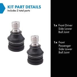 TRQ Front Lower Ball Joint Set Compatible with 2007-2014 Ford Edge 2007-2015 Lincoln MKX Mazda CX-9