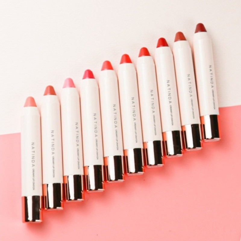 Natinda Creamy Lip Crayon Lipstick (3g)_No.01 Lovely Girl/Highly pigmented, long