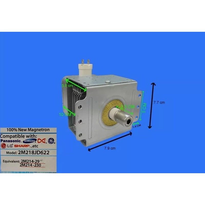 Generic Magnetron para Horno de Microondas Universal 2m218jd622 2m214-29 2m214-230