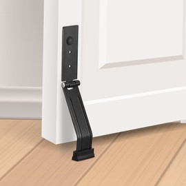 uxcell Door Stoppers for Bottom of Door, No Drilling Door Stop, Self-Adhesive Door Holder to Keep Door Open, Easy Pedal Kickdown Doorstop, Black