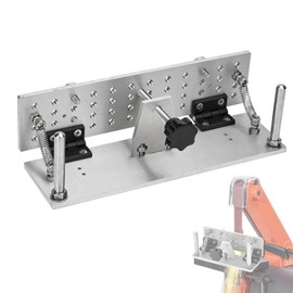 Singring Belt Grinder Knife Jig Manual Sharpener Holder Long Sharpening Locator Fixed Angle Jig for Belt Sander Belt Machine (Large)
