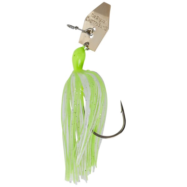 Z-Man Chatterbait, Chartreuse/White/Gold Blade, 3/8-Ounce