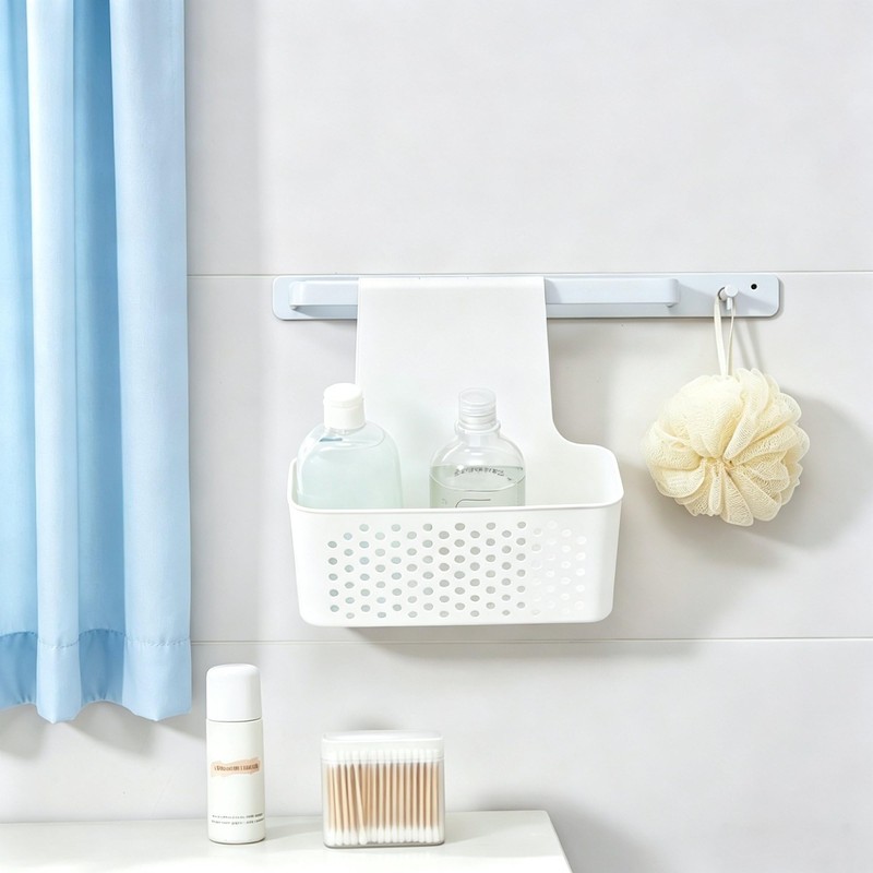 TONSNY Over The Door Cabinet Organizer, Hanging Storage Basket, Wall