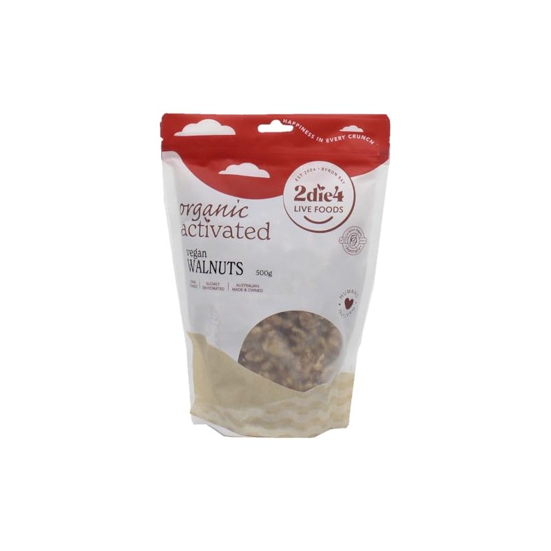 2Die4 Live Foods Activated Organic Vegan Walnuts 500g