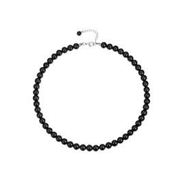 FOCALOOK Pearl Necklace 8mm Pearls Formal Occasion Women's Necklace Stainless Steel Metal Allergy-Friendly Crystal Pearls Tutuka Formal Jewelry, Stainless Steel