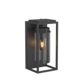 Maxax Dusk to Dawn Outdoor Wall Sconce, 12.4" Outside Wall Lights, Modern Black Wall Mount Light Fixture, Waterproof Exterior Lighting Fixtures for House, Porch, Garage