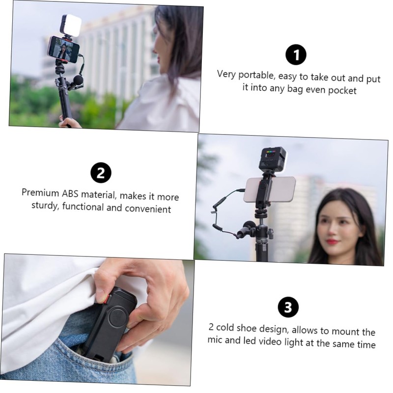 Operitacx Phone Stand for Tripod Cold Shoe Mic Mount °