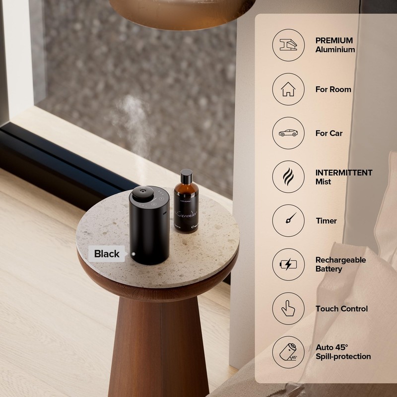 Airversa Waterless Essential Oil Diffuser for Home Aromatherapy Scent Diffusers