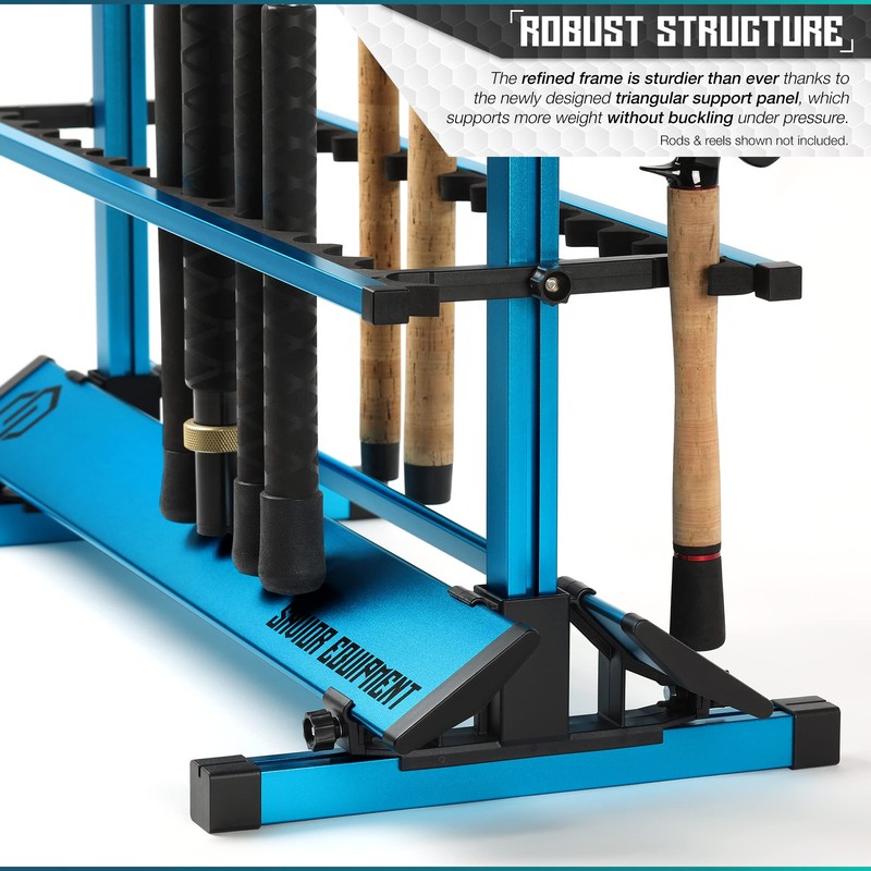 Savior Equipment Fishing Rod Rack Holder Organizer, Lightweight Aluminum Vertical