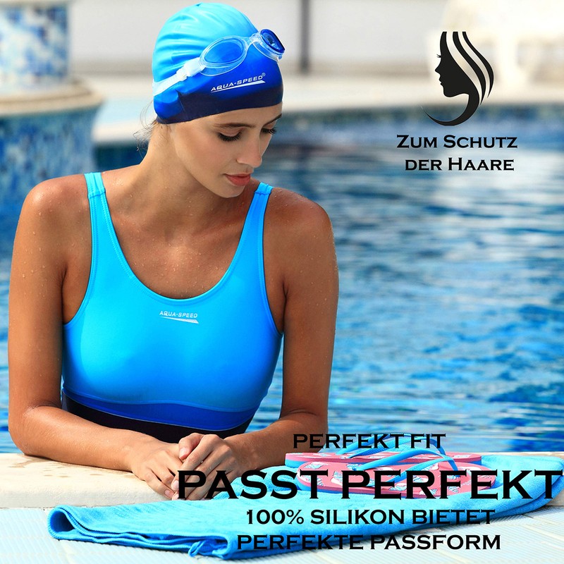 Aqua Speed Swimming Cap for Men, Bathing Cap Multi-Coloured with