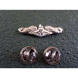 U.S MILITARY NAVY SILVER ENLISTED MEN SUBMARINE HAT PIN LAPEL PIN MINIATURE SIZE